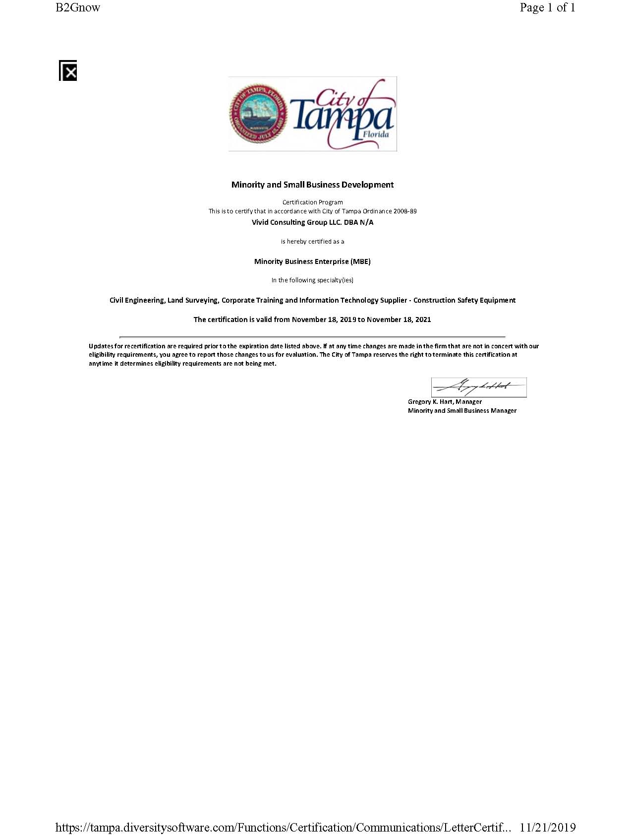 Certificate.pdf City of Tampa
